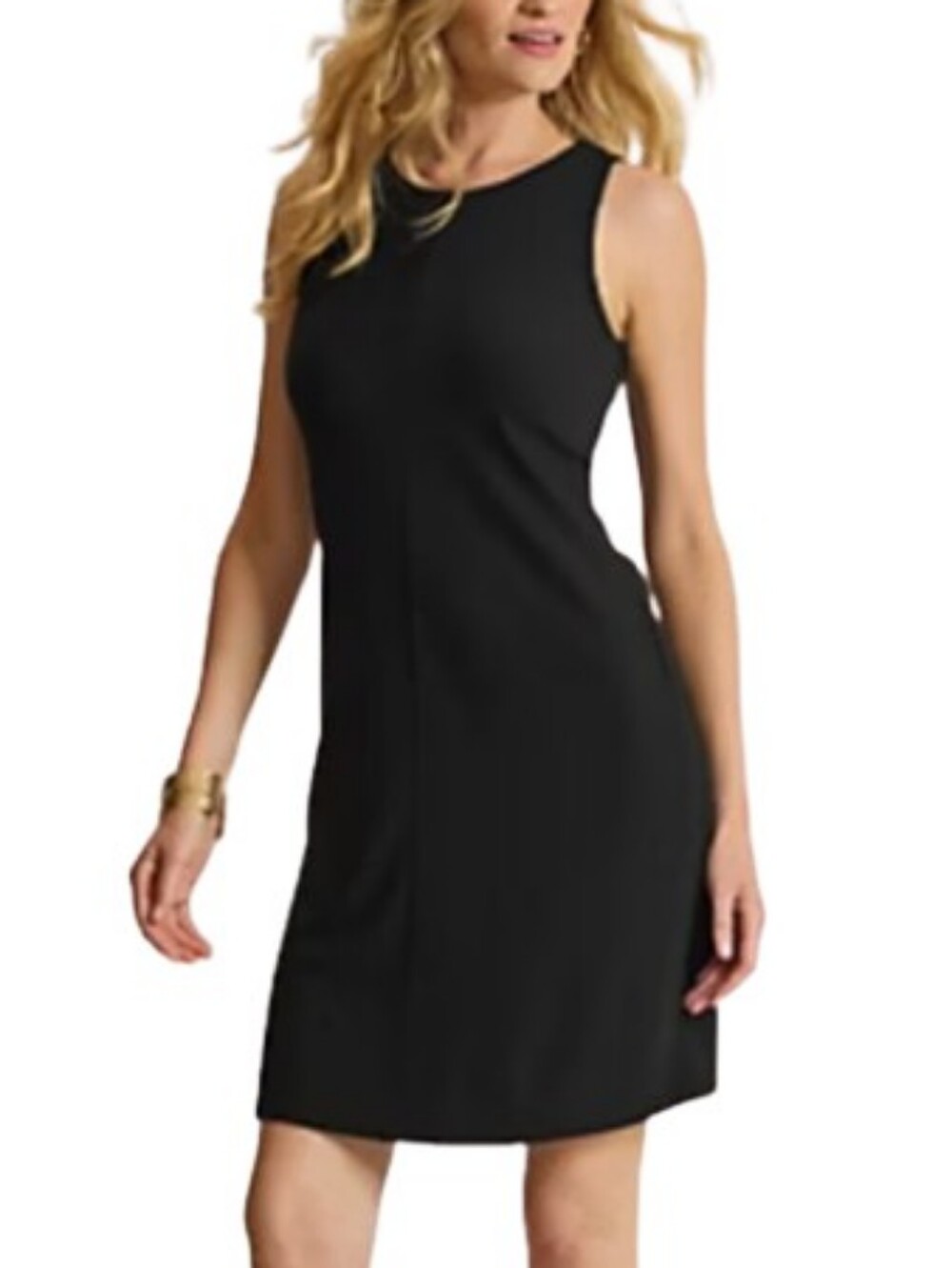 Espirit De Corp Black Sleeveless Shift Dress Sz 3/4